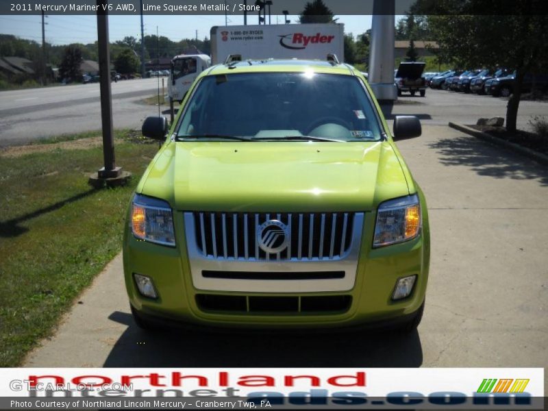 Lime Squeeze Metallic / Stone 2011 Mercury Mariner V6 AWD