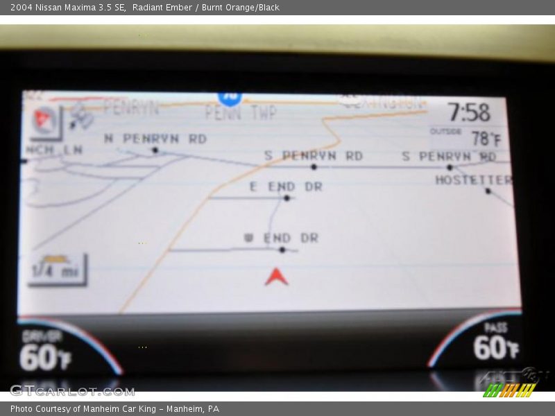 Radiant Ember / Burnt Orange/Black 2004 Nissan Maxima 3.5 SE