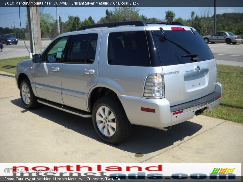 Brilliant Silver Metallic / Charcoal Black 2010 Mercury Mountaineer V6 AWD