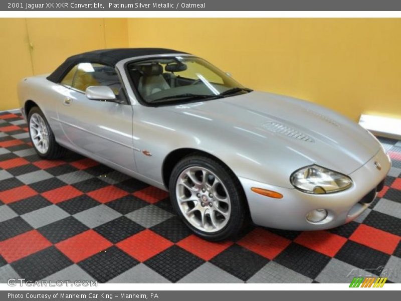 Platinum Silver Metallic / Oatmeal 2001 Jaguar XK XKR Convertible