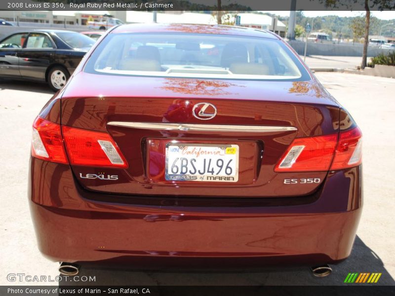 Royal Ruby Red Metallic / Cashmere 2008 Lexus ES 350