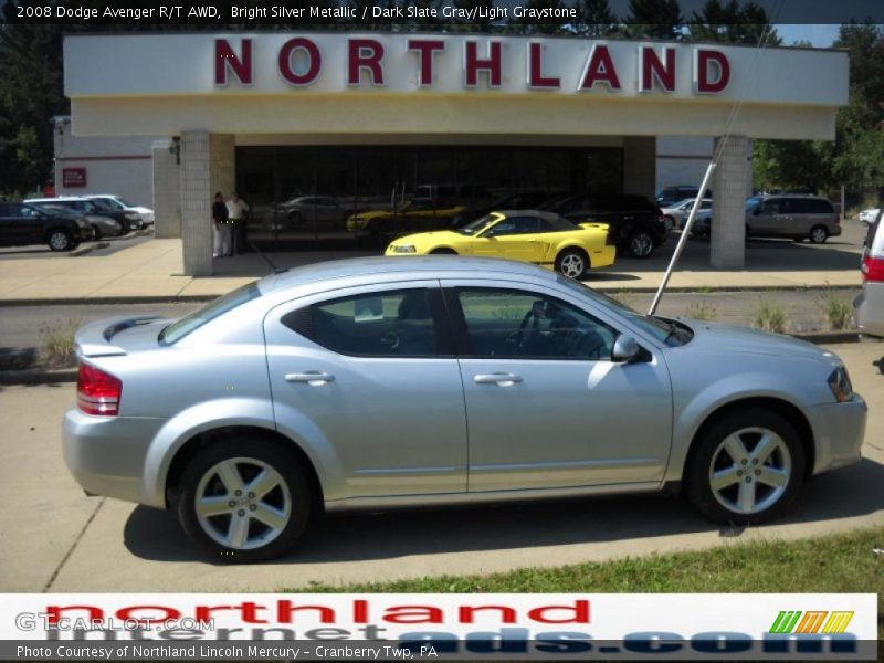 Bright Silver Metallic / Dark Slate Gray/Light Graystone 2008 Dodge Avenger R/T AWD