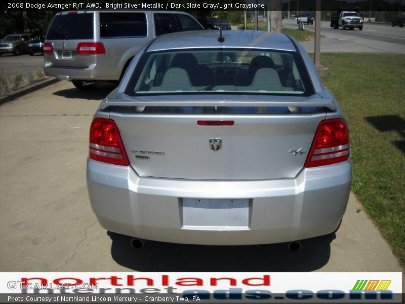 Bright Silver Metallic / Dark Slate Gray/Light Graystone 2008 Dodge Avenger R/T AWD