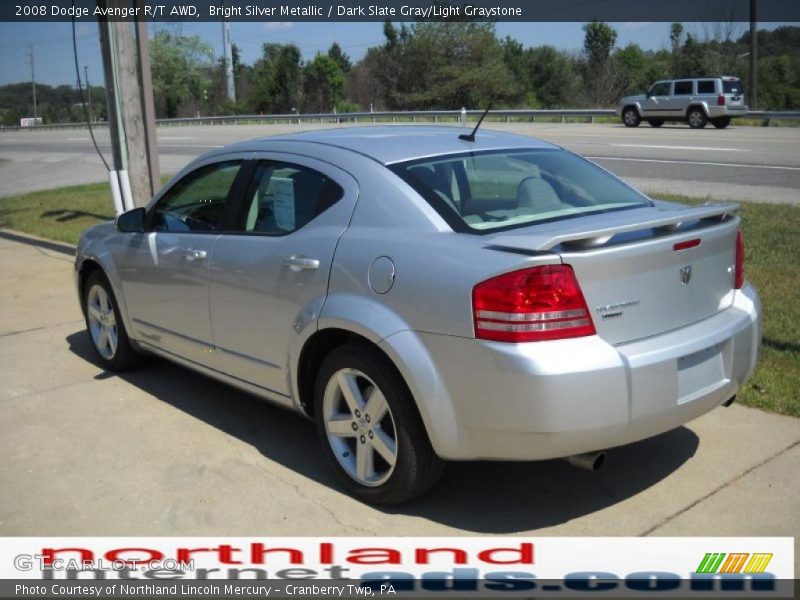 Bright Silver Metallic / Dark Slate Gray/Light Graystone 2008 Dodge Avenger R/T AWD