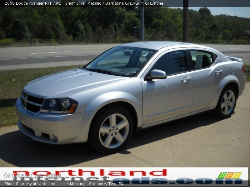 Bright Silver Metallic / Dark Slate Gray/Light Graystone 2008 Dodge Avenger R/T AWD