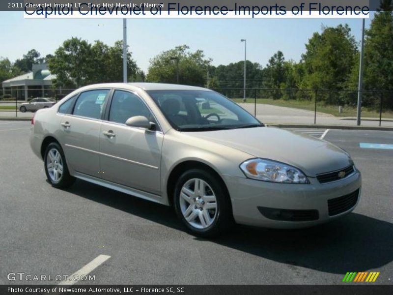 Gold Mist Metallic / Neutral 2011 Chevrolet Impala LT