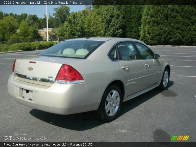 Gold Mist Metallic / Neutral 2011 Chevrolet Impala LT