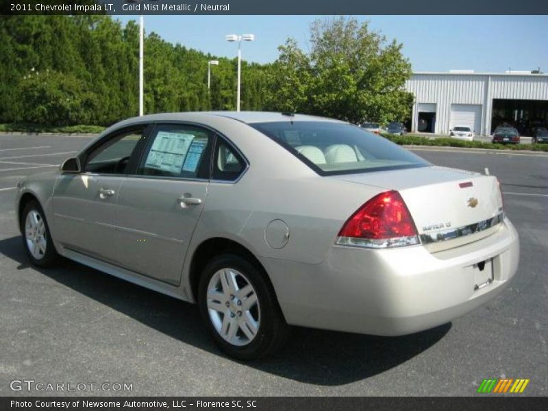 Gold Mist Metallic / Neutral 2011 Chevrolet Impala LT