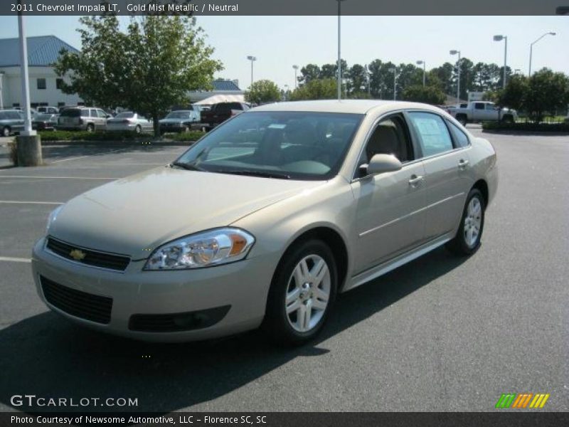 Gold Mist Metallic / Neutral 2011 Chevrolet Impala LT