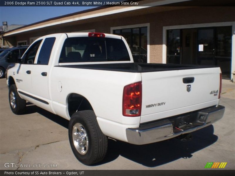 Bright White / Medium Slate Gray 2006 Dodge Ram 2500 SLT Quad Cab 4x4