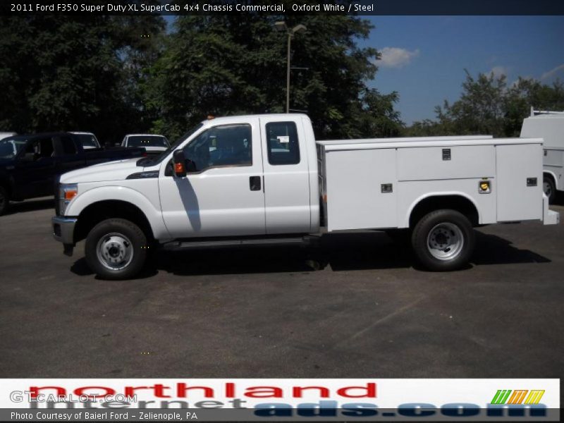 Oxford White / Steel 2011 Ford F350 Super Duty XL SuperCab 4x4 Chassis Commercial