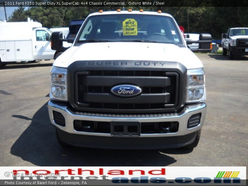 Oxford White / Steel 2011 Ford F350 Super Duty XL SuperCab 4x4 Chassis Commercial