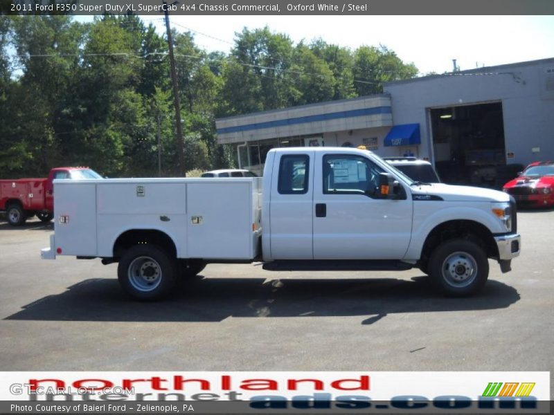 Oxford White / Steel 2011 Ford F350 Super Duty XL SuperCab 4x4 Chassis Commercial