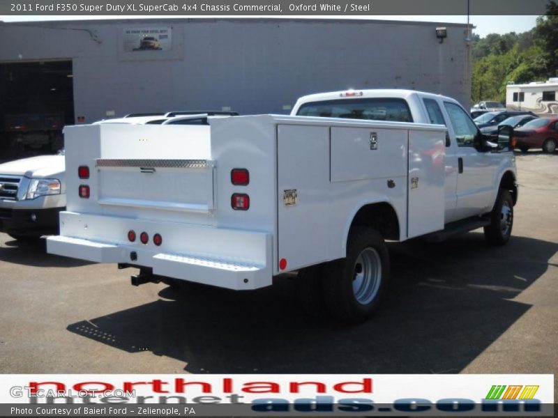 Oxford White / Steel 2011 Ford F350 Super Duty XL SuperCab 4x4 Chassis Commercial
