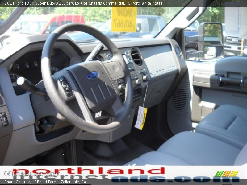 Oxford White / Steel 2011 Ford F350 Super Duty XL SuperCab 4x4 Chassis Commercial