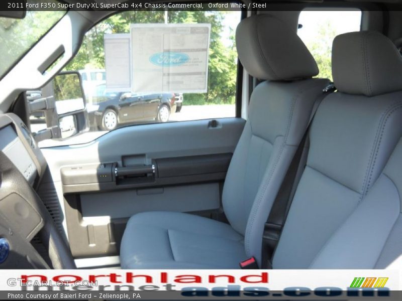 Oxford White / Steel 2011 Ford F350 Super Duty XL SuperCab 4x4 Chassis Commercial