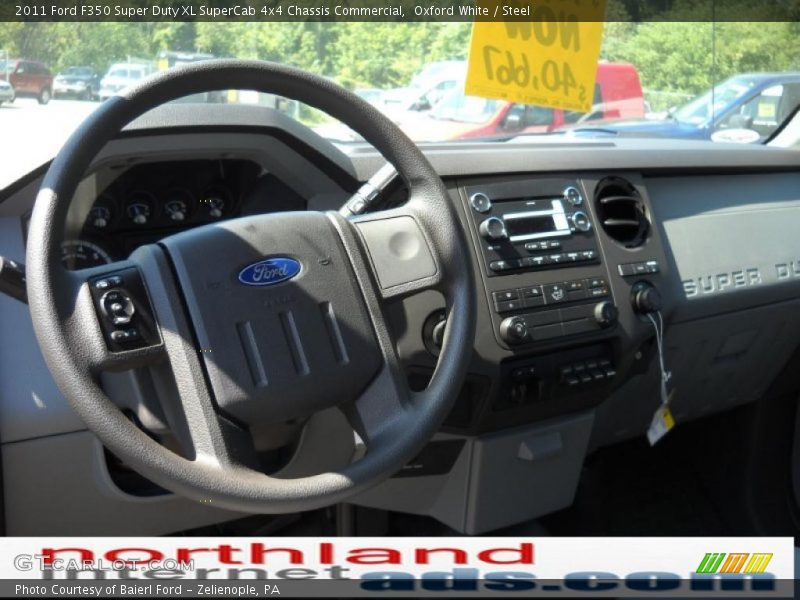 Oxford White / Steel 2011 Ford F350 Super Duty XL SuperCab 4x4 Chassis Commercial