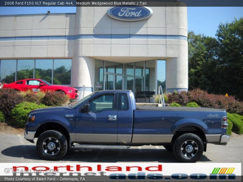 Medium Wedgewood Blue Metallic / Tan 2006 Ford F150 XLT Regular Cab 4x4