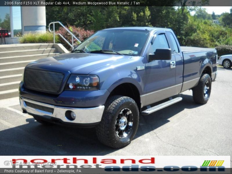 Medium Wedgewood Blue Metallic / Tan 2006 Ford F150 XLT Regular Cab 4x4