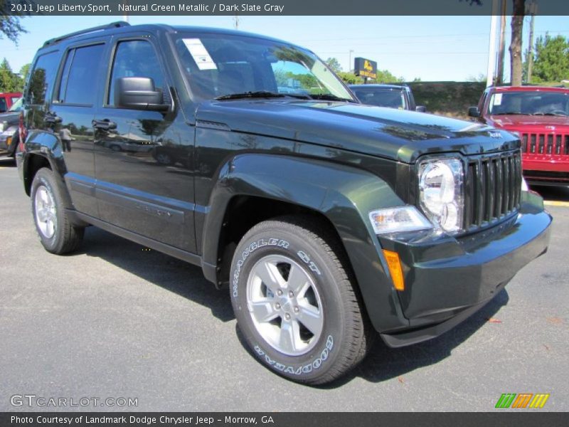 Natural Green Metallic / Dark Slate Gray 2011 Jeep Liberty Sport