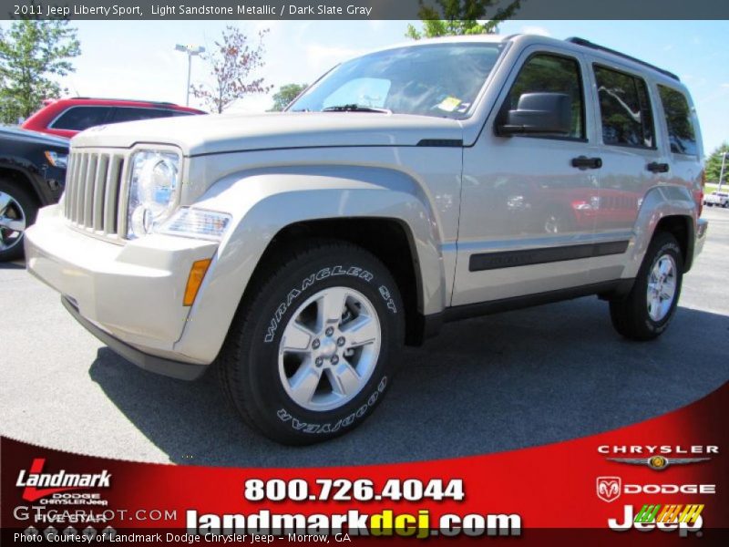 Light Sandstone Metallic / Dark Slate Gray 2011 Jeep Liberty Sport