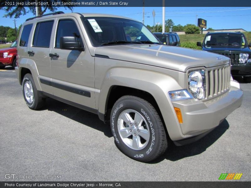 Light Sandstone Metallic / Dark Slate Gray 2011 Jeep Liberty Sport