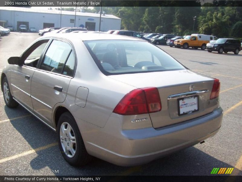 Titanium Metallic / Beige 2001 Honda Civic LX Sedan