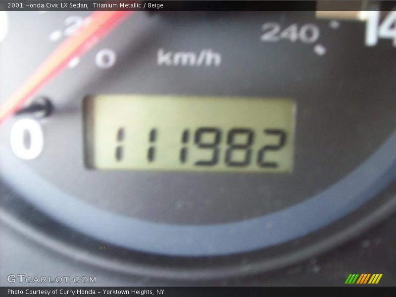 Titanium Metallic / Beige 2001 Honda Civic LX Sedan