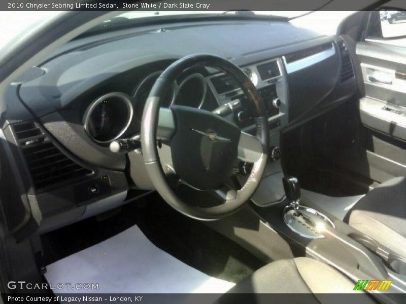 Stone White / Dark Slate Gray 2010 Chrysler Sebring Limited Sedan