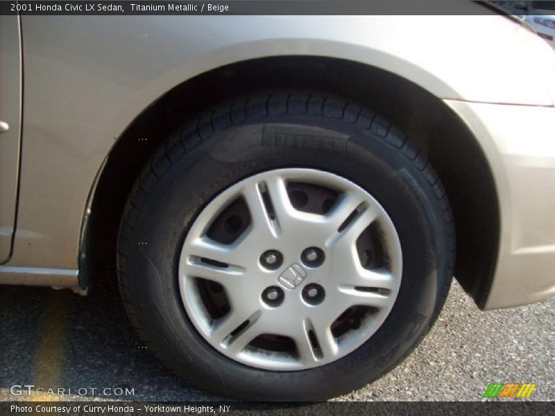 Titanium Metallic / Beige 2001 Honda Civic LX Sedan