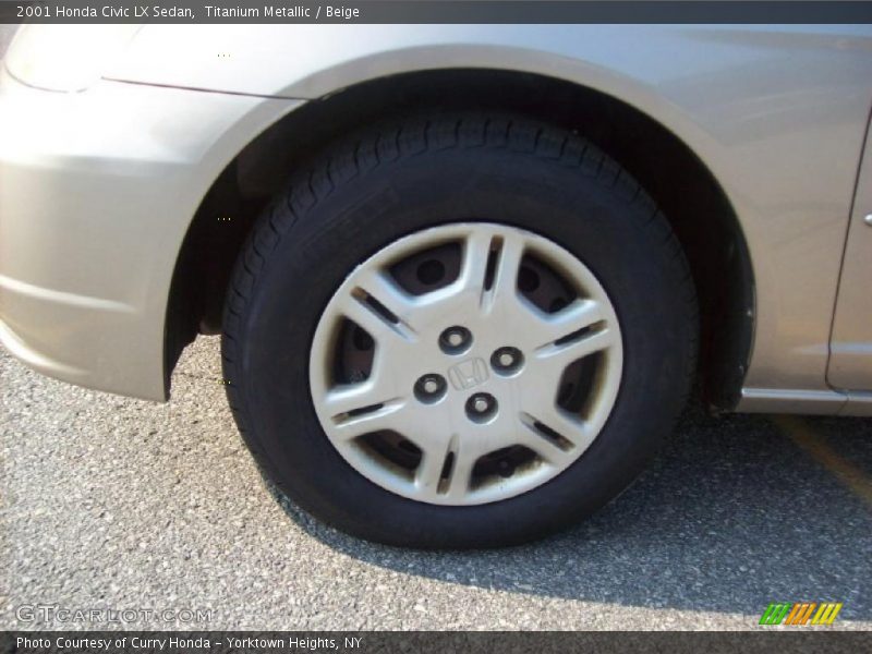 Titanium Metallic / Beige 2001 Honda Civic LX Sedan