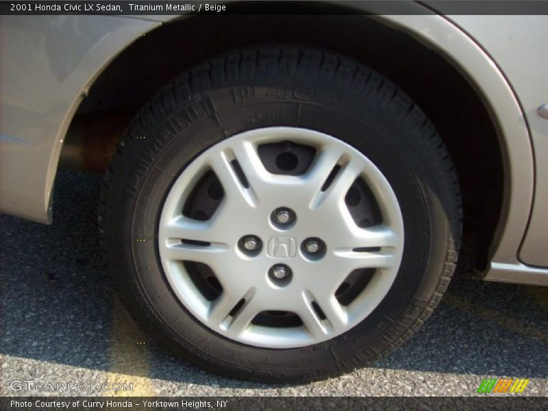 Titanium Metallic / Beige 2001 Honda Civic LX Sedan