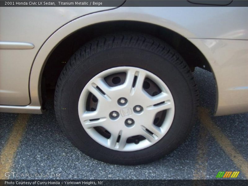 Titanium Metallic / Beige 2001 Honda Civic LX Sedan