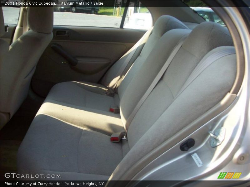 Titanium Metallic / Beige 2001 Honda Civic LX Sedan