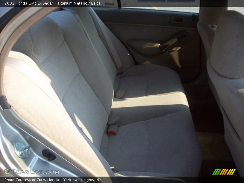 Titanium Metallic / Beige 2001 Honda Civic LX Sedan