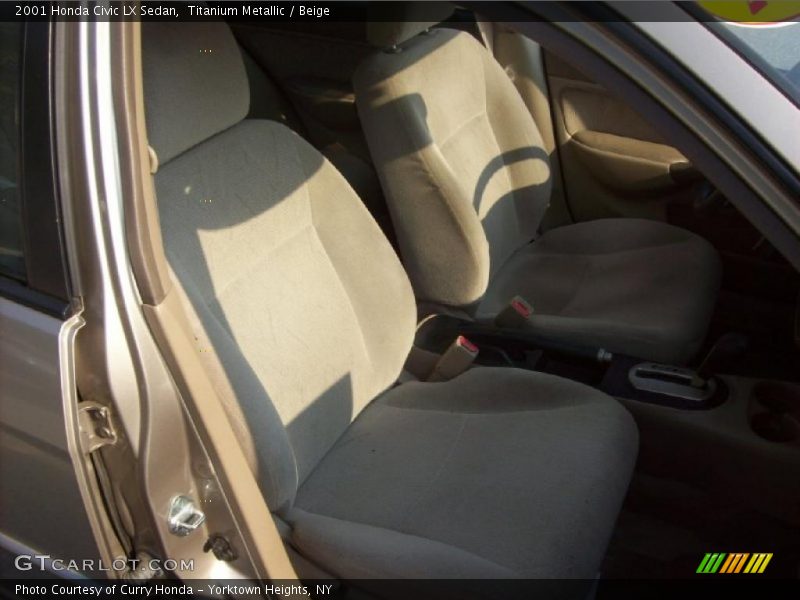 Titanium Metallic / Beige 2001 Honda Civic LX Sedan
