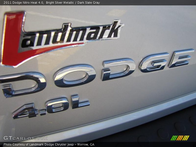 Bright Silver Metallic / Dark Slate Gray 2011 Dodge Nitro Heat 4.0