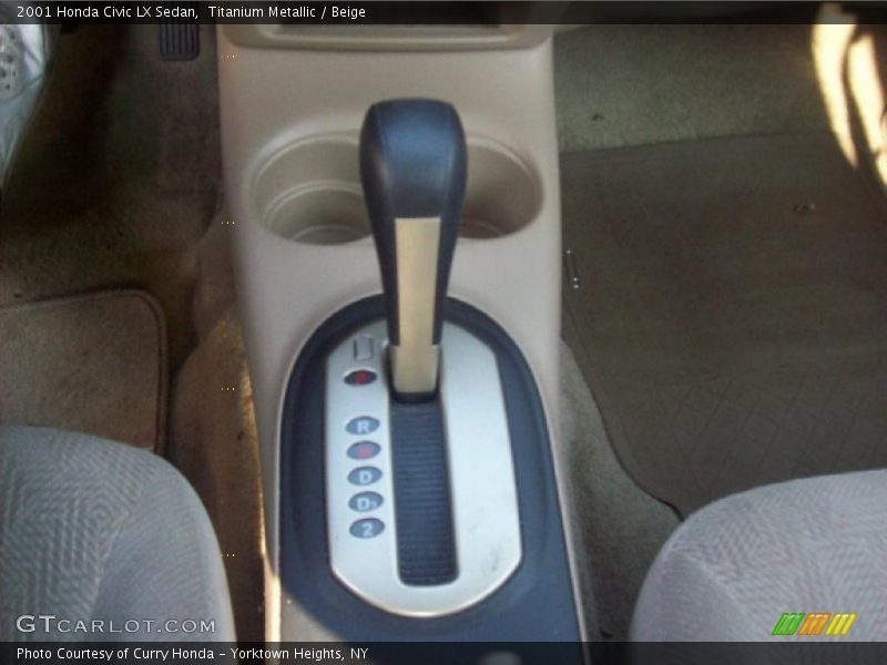 Titanium Metallic / Beige 2001 Honda Civic LX Sedan