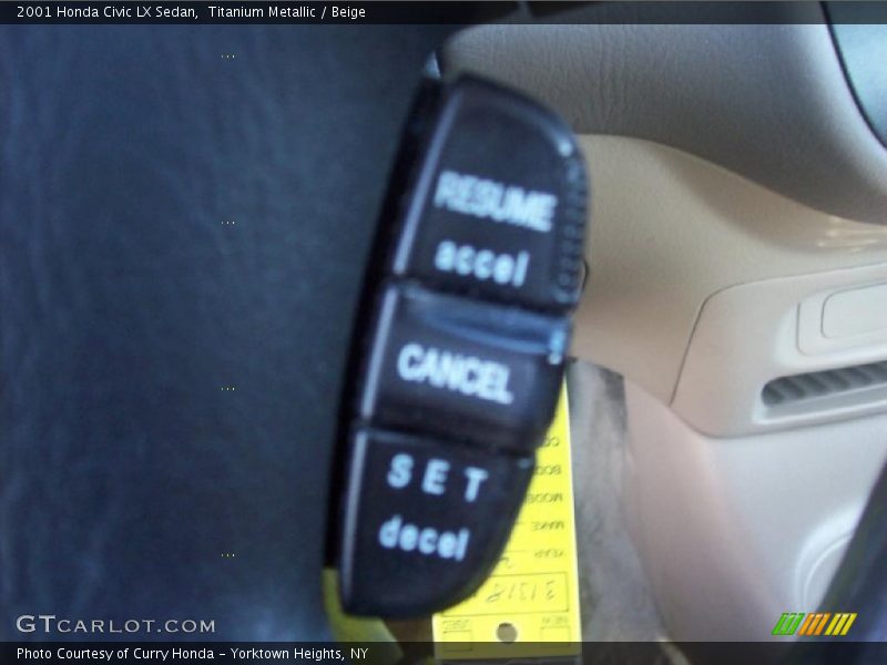 Titanium Metallic / Beige 2001 Honda Civic LX Sedan