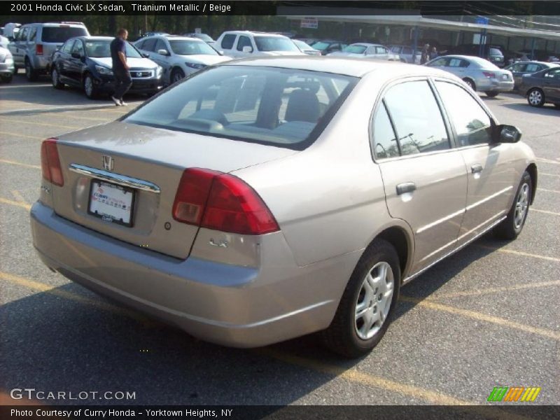 Titanium Metallic / Beige 2001 Honda Civic LX Sedan