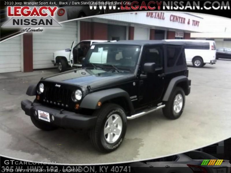 Black / Dark Slate Gray/Medium Slate Gray 2010 Jeep Wrangler Sport 4x4