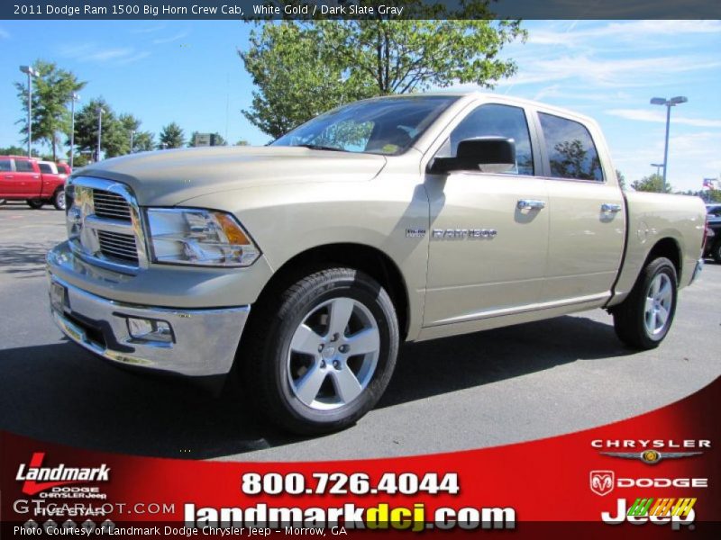 White Gold / Dark Slate Gray 2011 Dodge Ram 1500 Big Horn Crew Cab