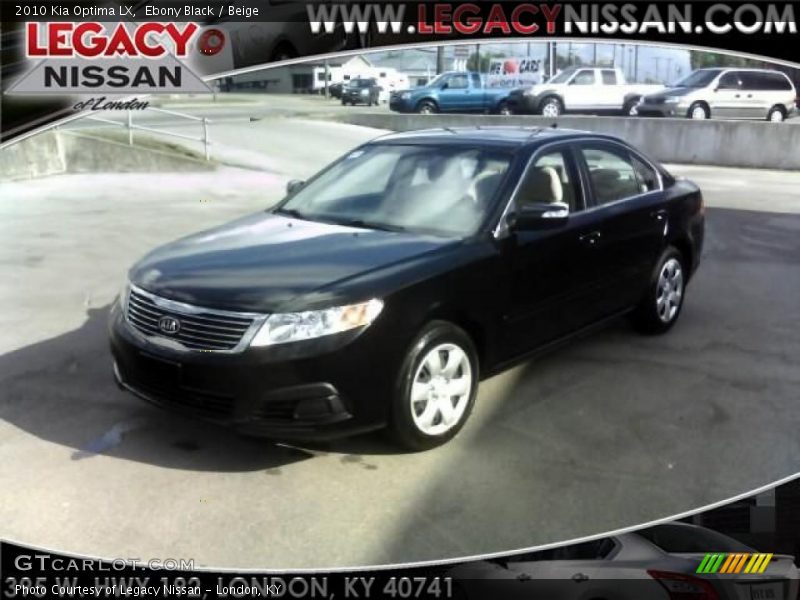 Ebony Black / Beige 2010 Kia Optima LX
