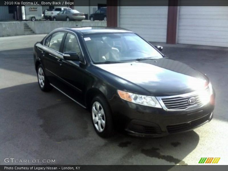 Ebony Black / Beige 2010 Kia Optima LX