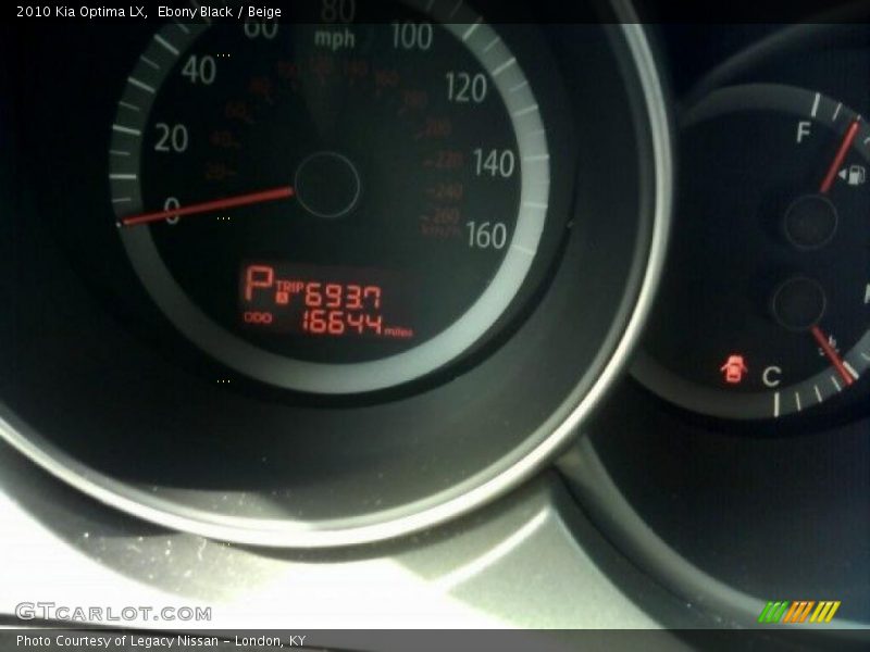 Ebony Black / Beige 2010 Kia Optima LX