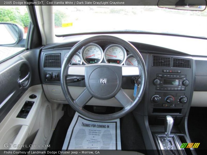 Cool Vanilla White / Dark Slate Gray/Light Graystone 2005 Dodge Magnum SXT