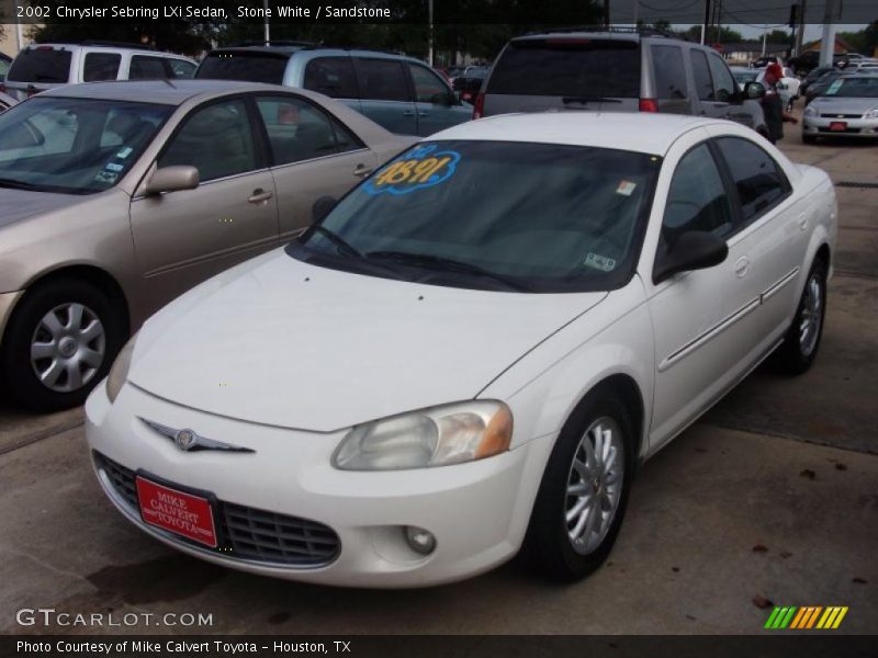 Stone White / Sandstone 2002 Chrysler Sebring LXi Sedan