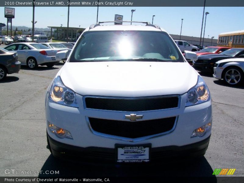 Summit White / Dark Gray/Light Gray 2010 Chevrolet Traverse LT AWD
