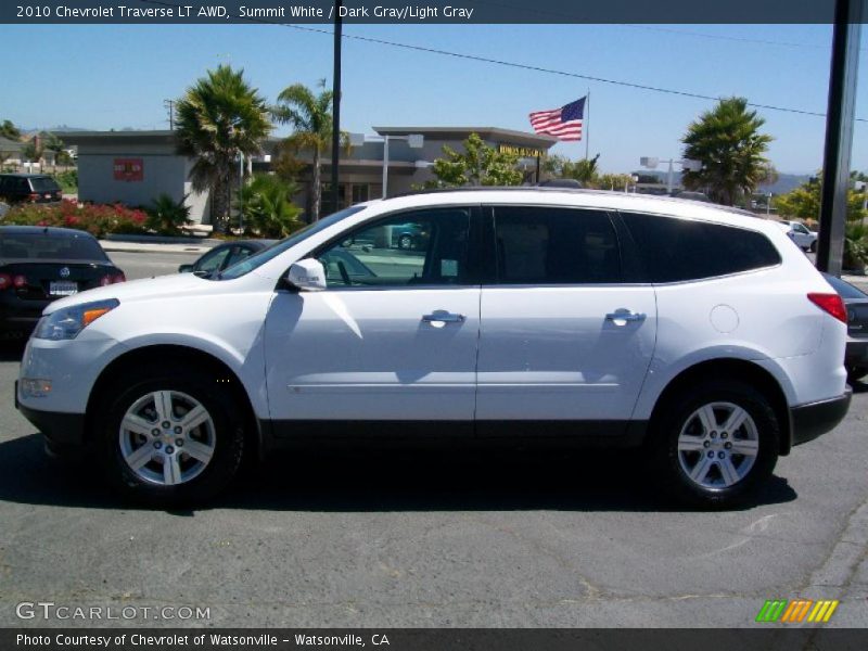Summit White / Dark Gray/Light Gray 2010 Chevrolet Traverse LT AWD
