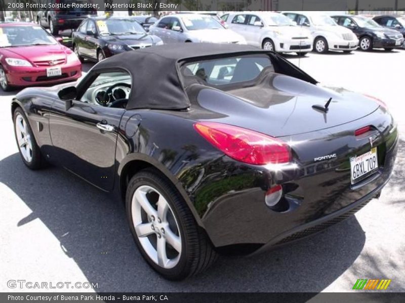 Mysterious Black / Ebony 2008 Pontiac Solstice Roadster